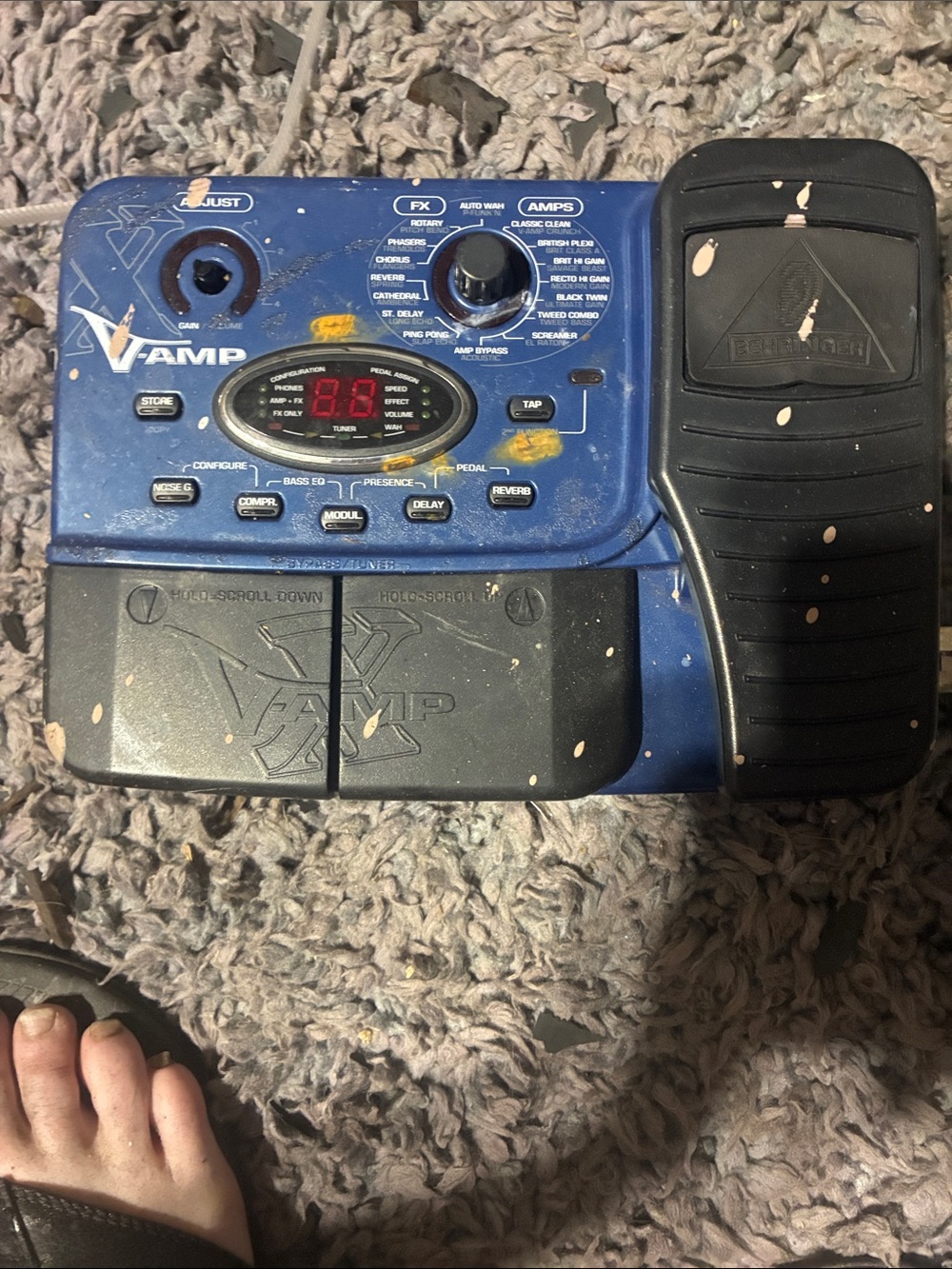 V-Amp Blue Guitar Multi-Effects Pedal